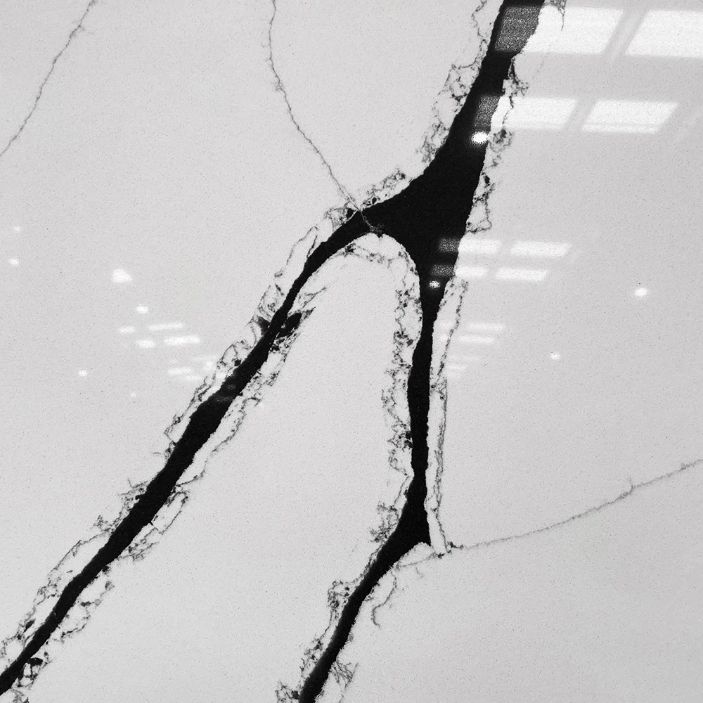 Unique Calacatta Black quartz surface