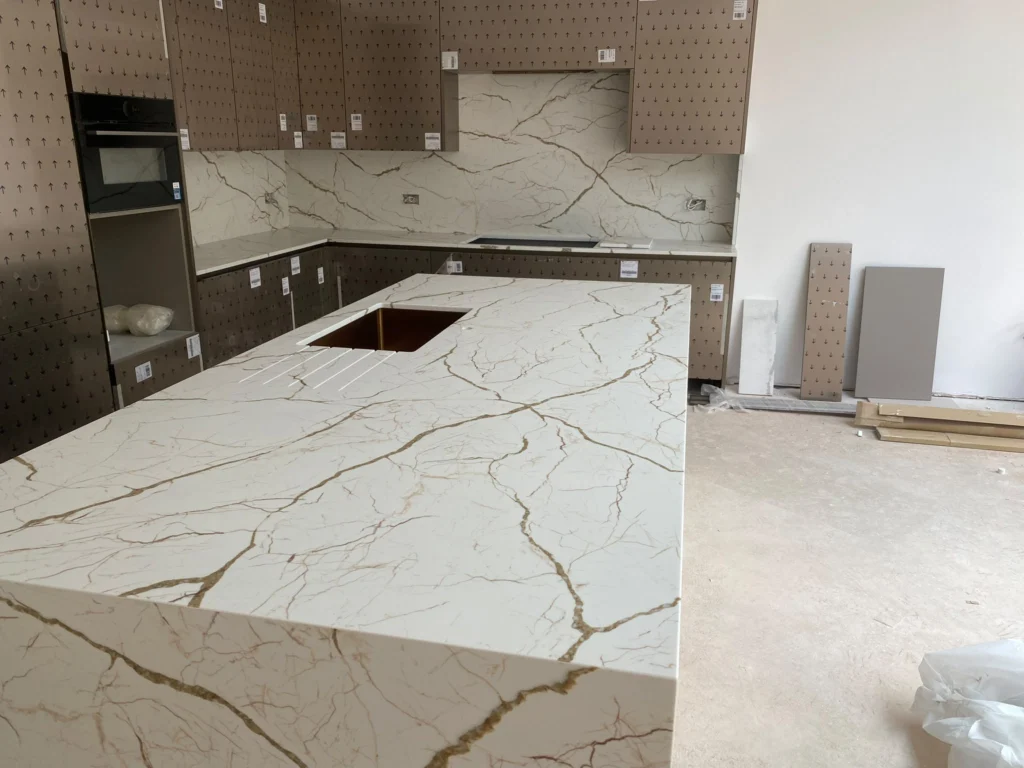 Marble Kitchen Island Worktops in London — project image 1